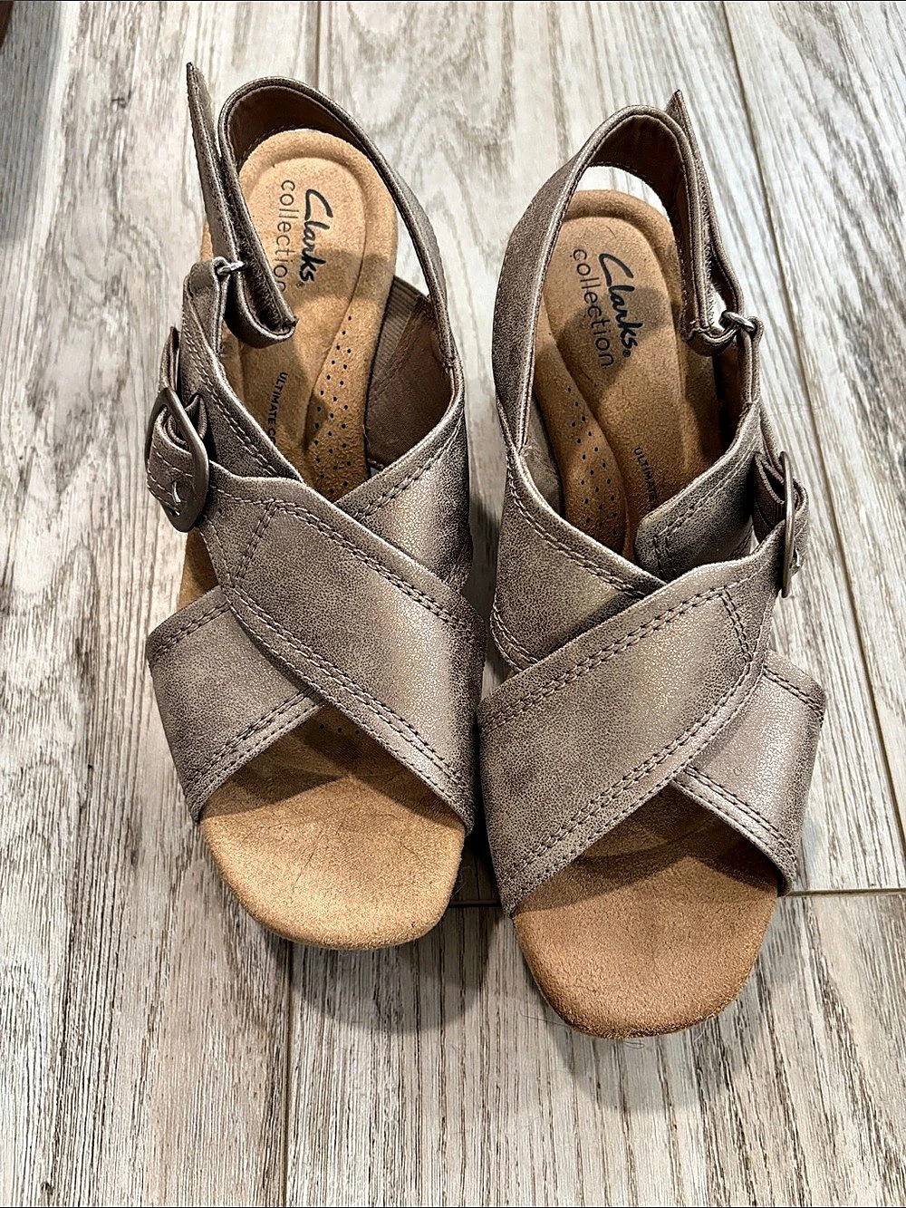 Clarks Rose Style Wedge Sandal Women's Brown Wedge Sandals
